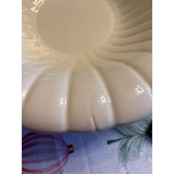 Vintage Haeger USA 3230 Cream Ribbed Bowl Basin Excellent condition - Picture 6 of 6